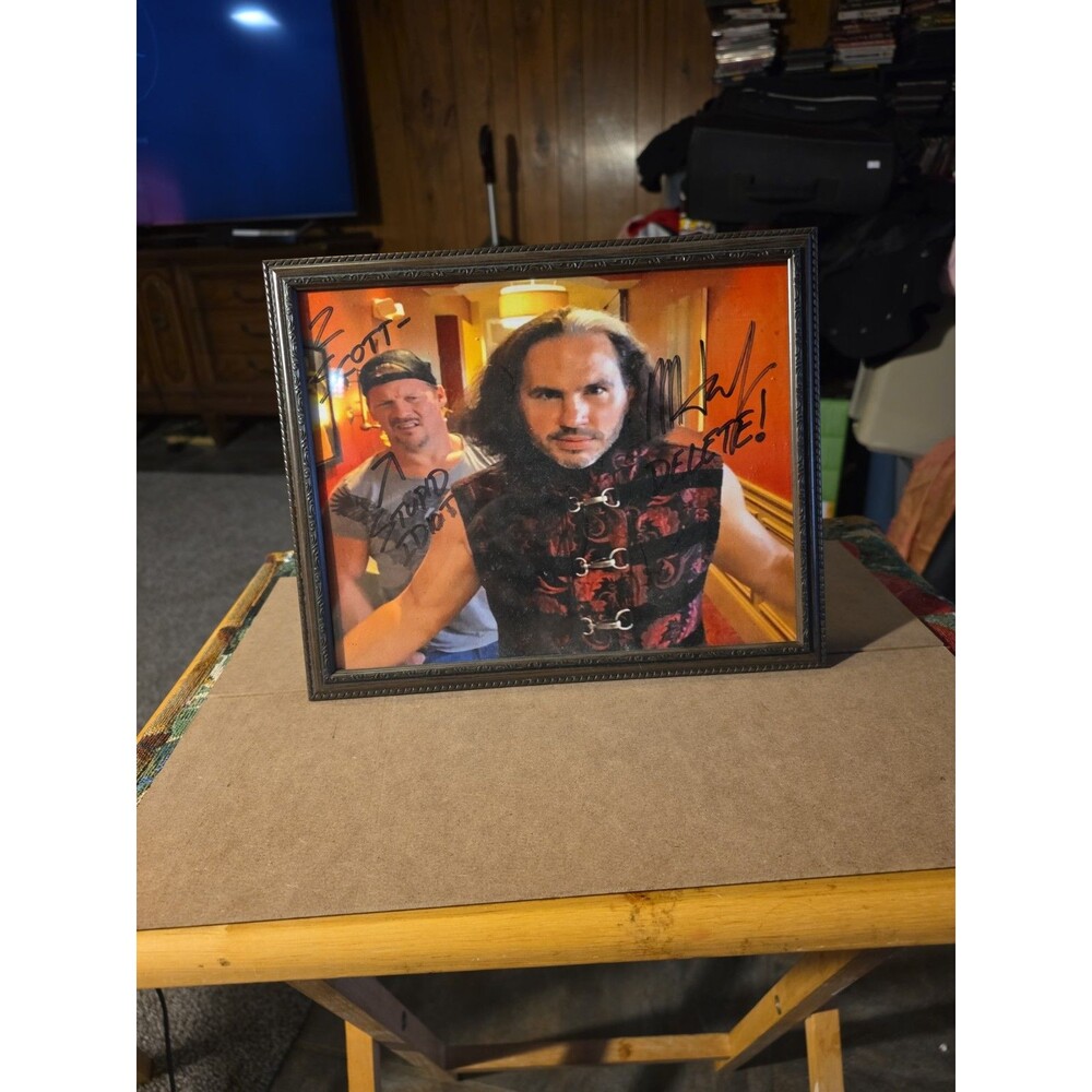 Signed Matt Hardy Delete 8x10 W Stupid Idiot Jericho